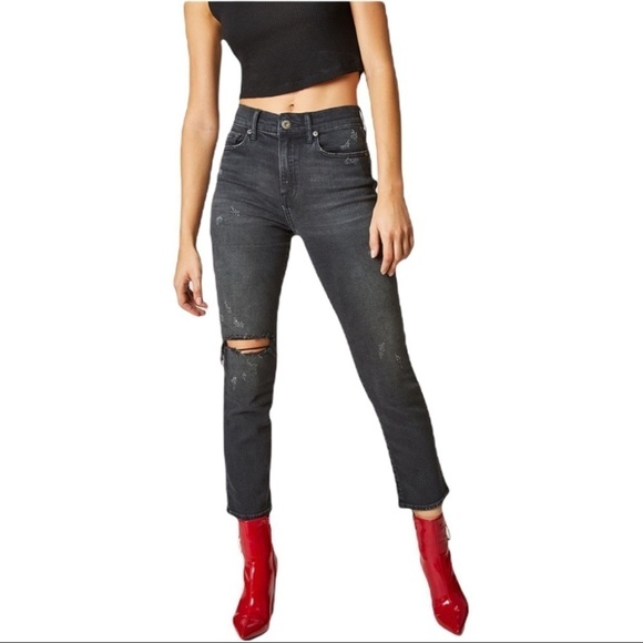 Pistola High Rise Distressed Cigarette Jeans Size 27 - Picture 2 of 8